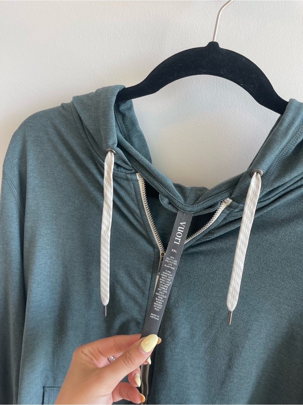 Vuori Teal Zip-Up Hoodie - Picture 4 of 7